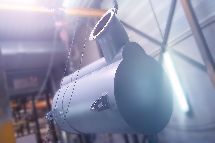 yacht dry exhaust silencer