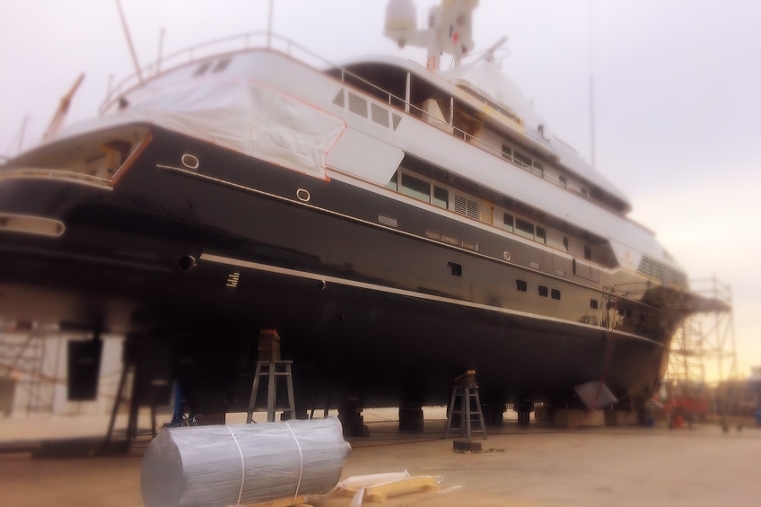 yacht exhaust refit
